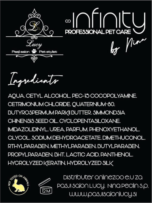 BALZAM ZA VEČJI VOLUMEN DLAKE PSOV INFINITY professional pet care by Nina - slika 2