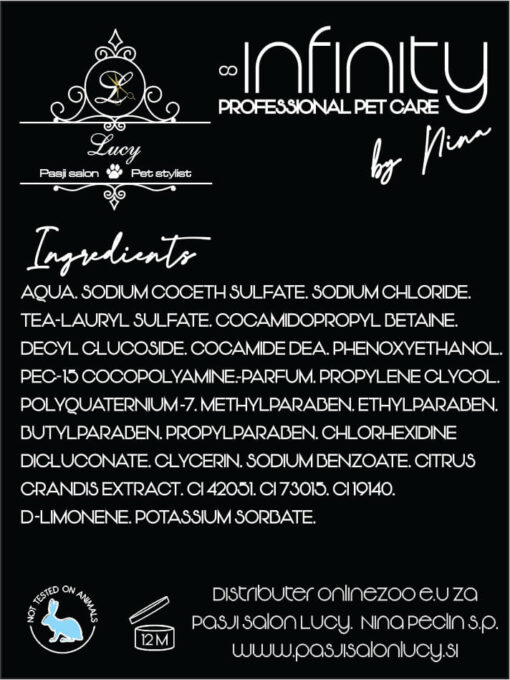 HYPOALERGEN ŠAMPON INFINITY professional pet care by Nina - slika 2