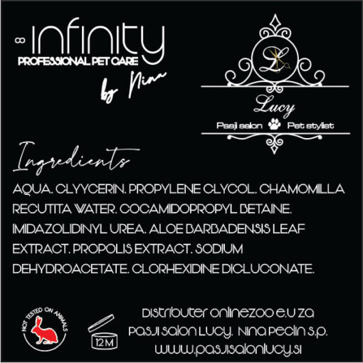 LOSJON ZA NEGO IN ČIŠČENJE UŠES PSOV IN MAČK INFINITY professional pet care by Nina - slika 2