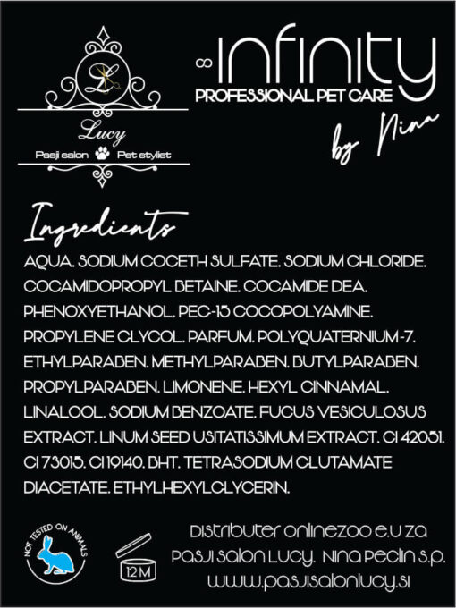 ŠAMPON Z BALZAMOM 2V1 INFINITY professional pet care by Nina - slika 2
