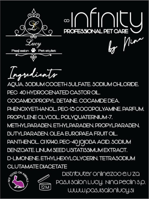 ŠAMPON ZA DOLGO DLAKO PSOV INFINITY professional pet care by Nina - slika 2