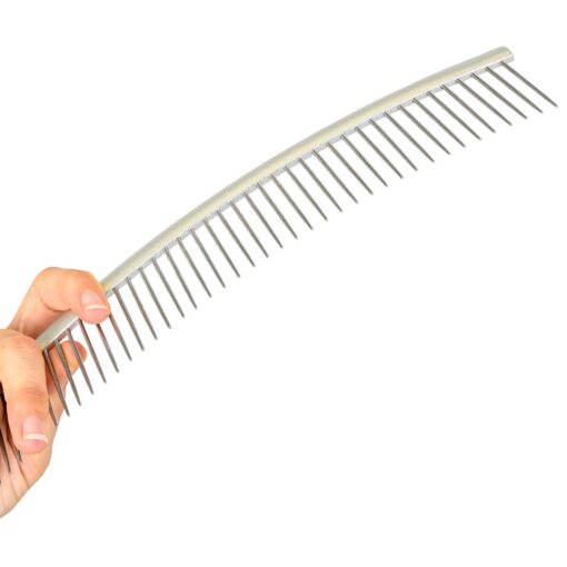 Ukrivljen glavnik za striženje psov - 25cm - slika 3